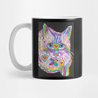 Abstract colorful cat Mug